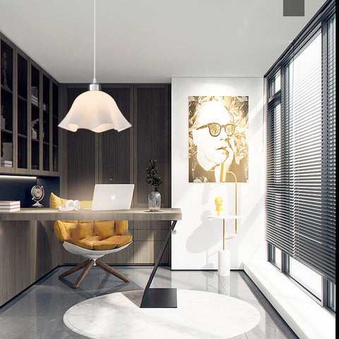 OmiSun living room pendant light creates warm ambiance and focal lighting.