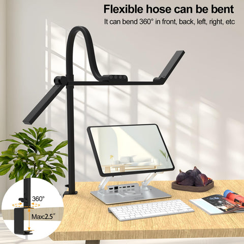 Omorepa 360-degree gooseneck enables precise light aiming.