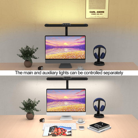 Omorepa extendable light bars reach 28.2 inches for broad desk coverage.
