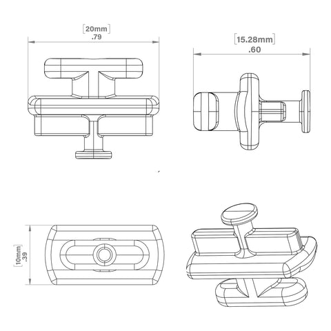 Compatible with On-Q brackets AC1050 AC1052-CC and AC1060