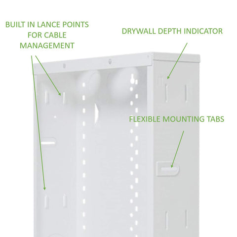 On-Q enclosure features large top openings to ease wire pulling