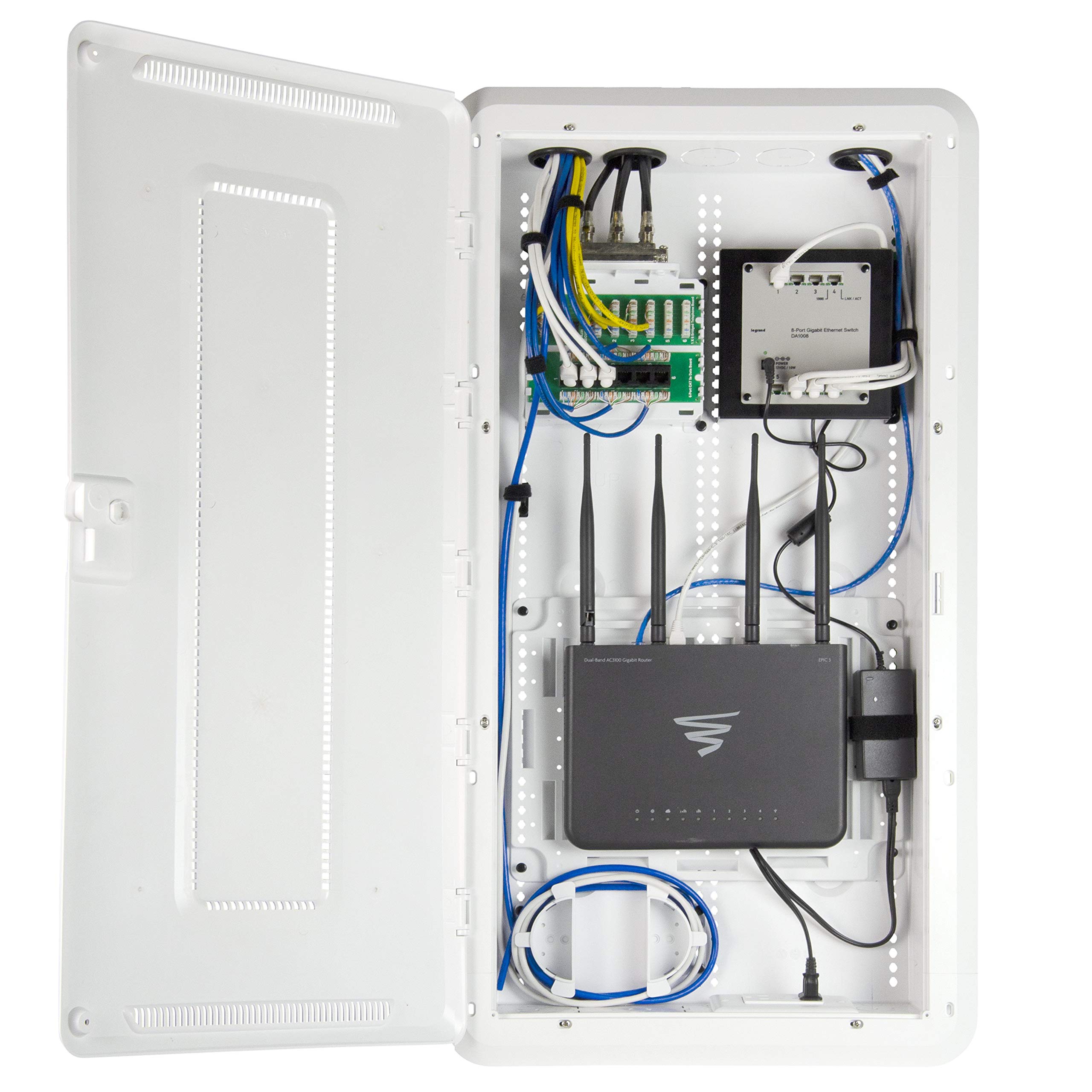 On-Q Legrand depth-extended enclosure with extra headroom.