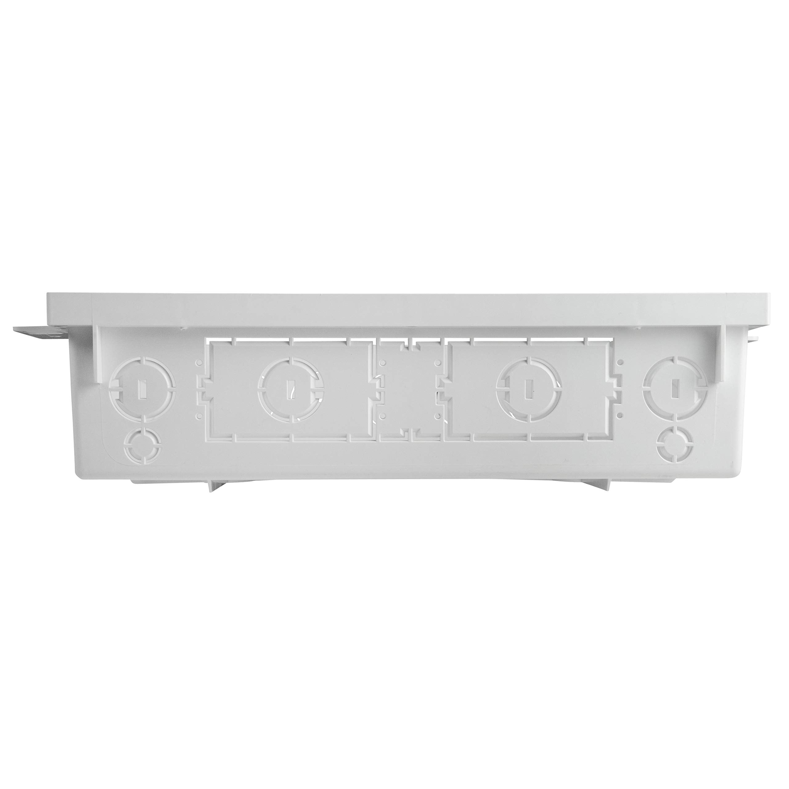 On-Q Legrand recessed design blends with walls.
