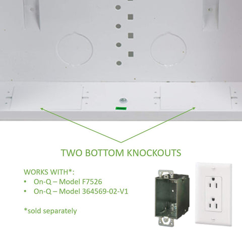 On-Q enclosure offers extra knockouts, side lances, and side tabs for routing