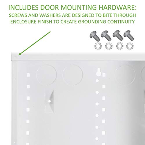 On-Q structured wiring enclosure provides secure mounting with tabs
