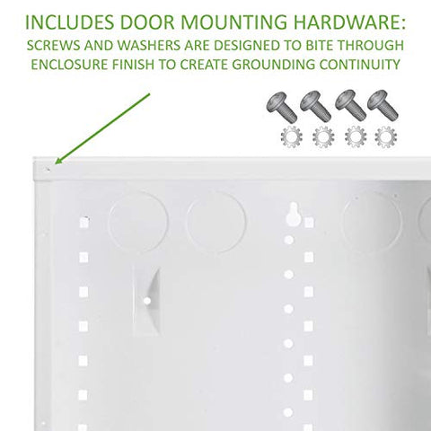 On-Q structured wiring enclosure provides secure mounting with tabs