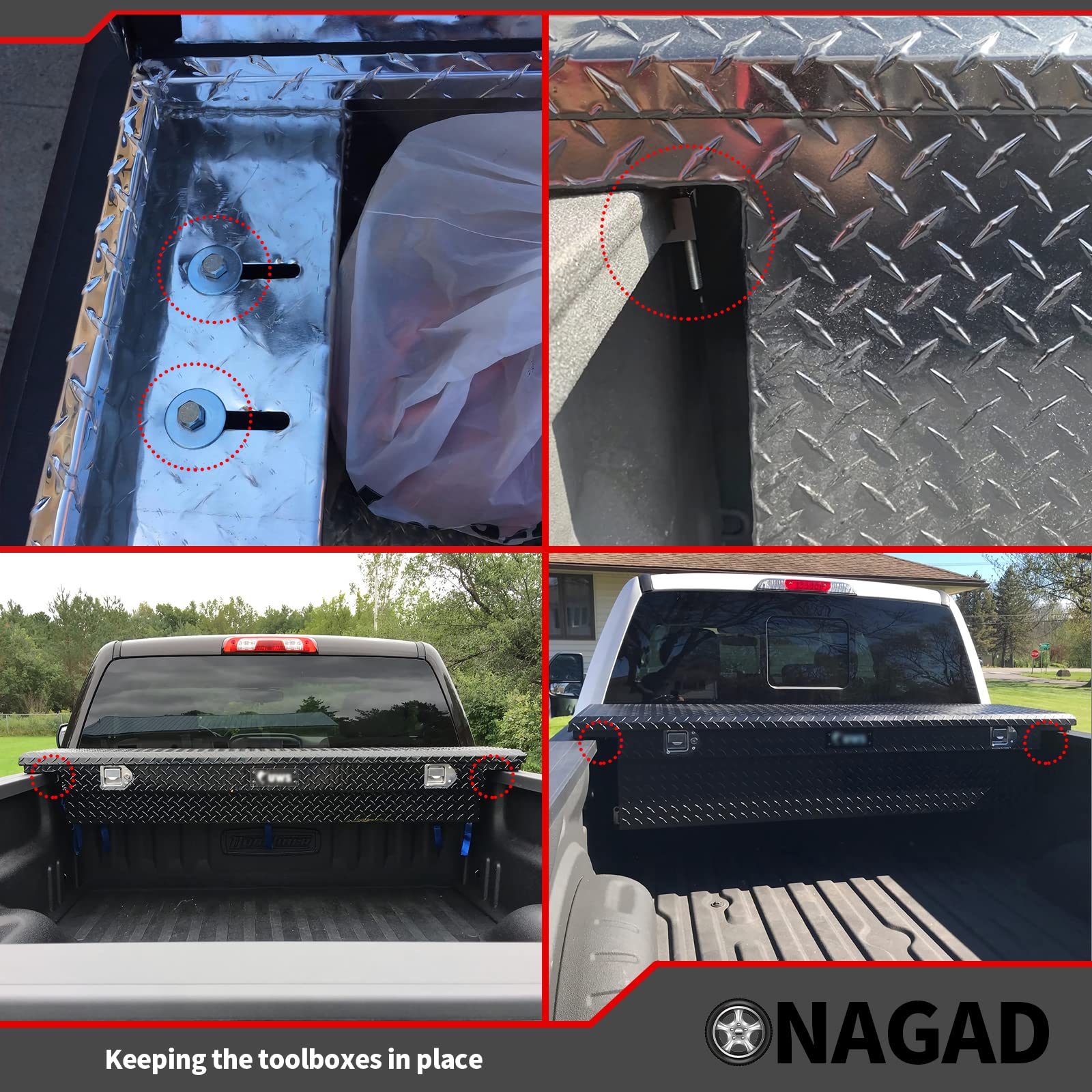 ONAGAD pack of 6 mounting hardware for toolbox installation