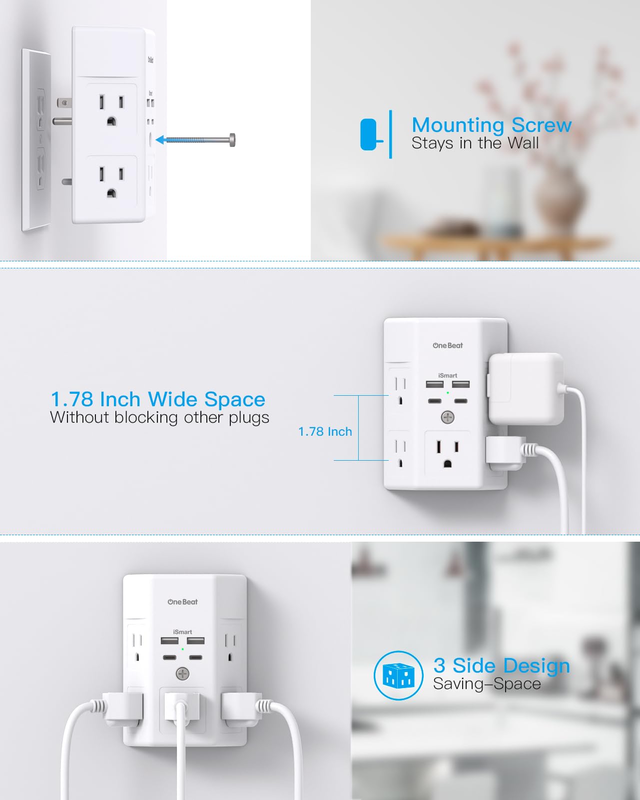 One Beat 1800J surge protector guards electronics during voltage spikes