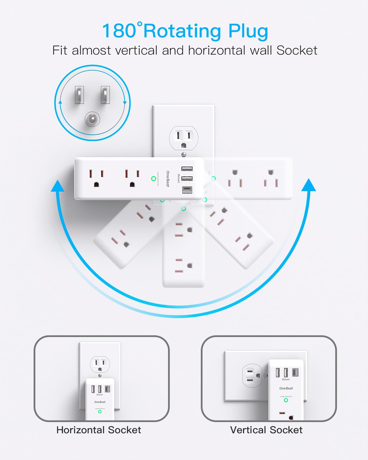 One Beat 1800 Joules surge protector shields electronics from spikes