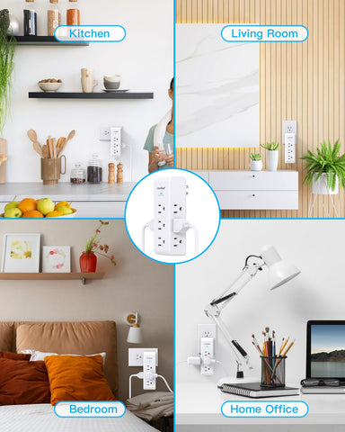 One Beat portable surge extender ideal for travel and desk organization.