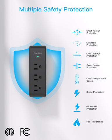 One Beat 1800J surge protection guards devices against spikes.