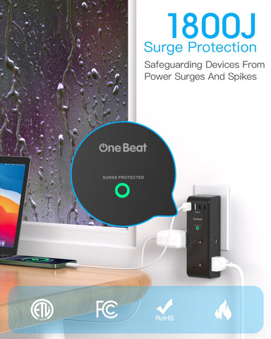 One Beat USB-C smart charging ports deliver fast, safe power