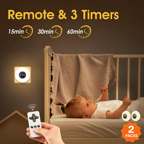 One Fire bathroom night light provides energy-efficient illumination near outlets.