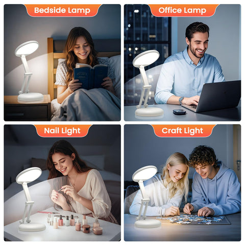 One Fire cordless desk lamp portable study light for desks and travel.