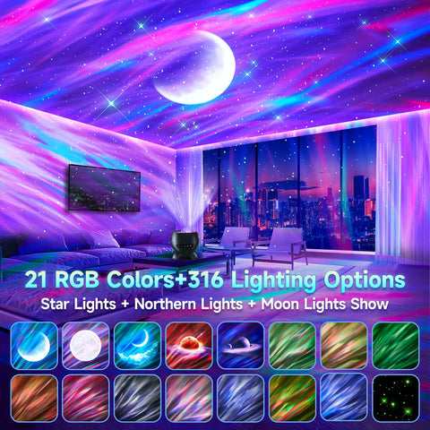 One Fire galaxy projection with remote control for easy mood adjustments.