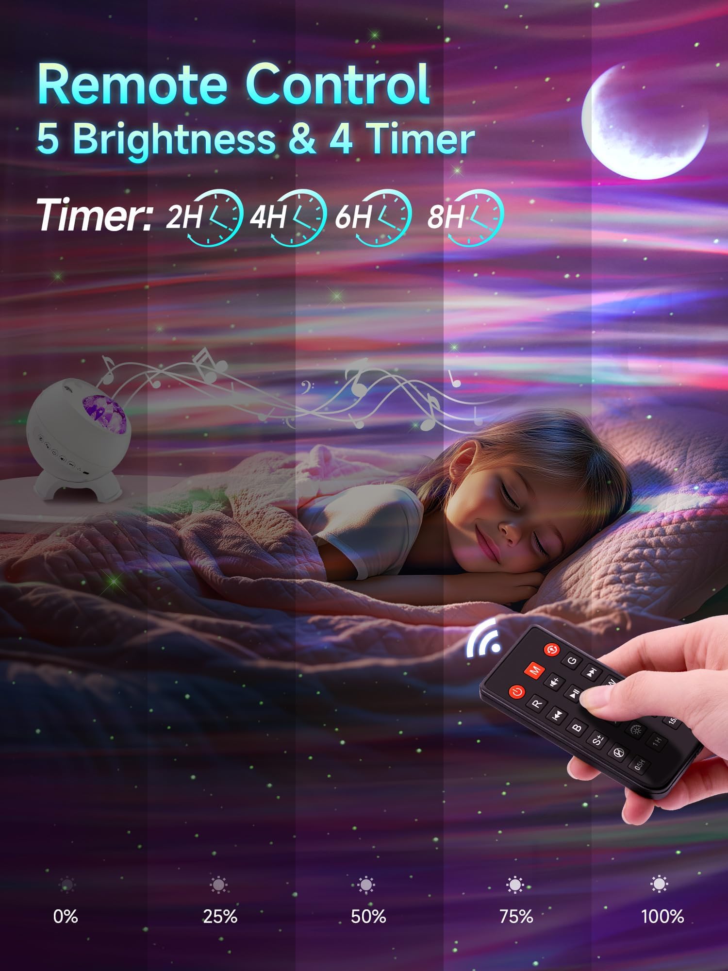 One Fire Northern Lights Projector Bluetooth speaker enhances mood music