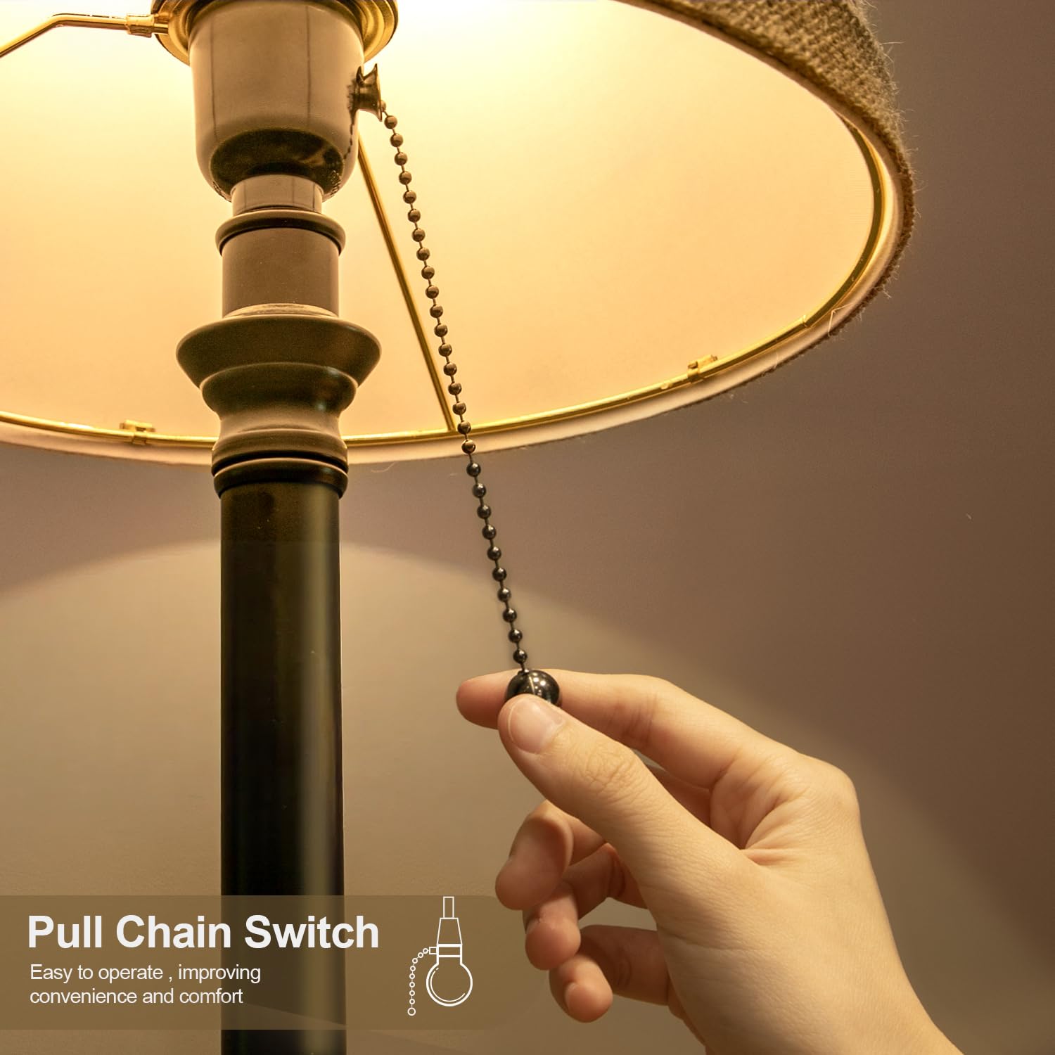 Oneach 19.5-inch table lamp height fits compact spaces comfortably.