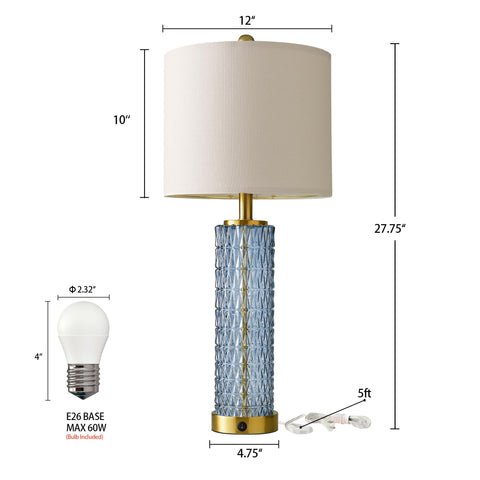 Oneach lamps include energy-saving bulbs with flicker-free illumination