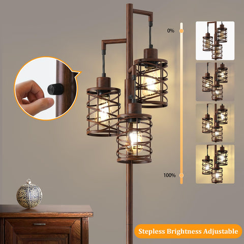 Oneach 70-inch lamp with three bulbs included for immediate warm lighting