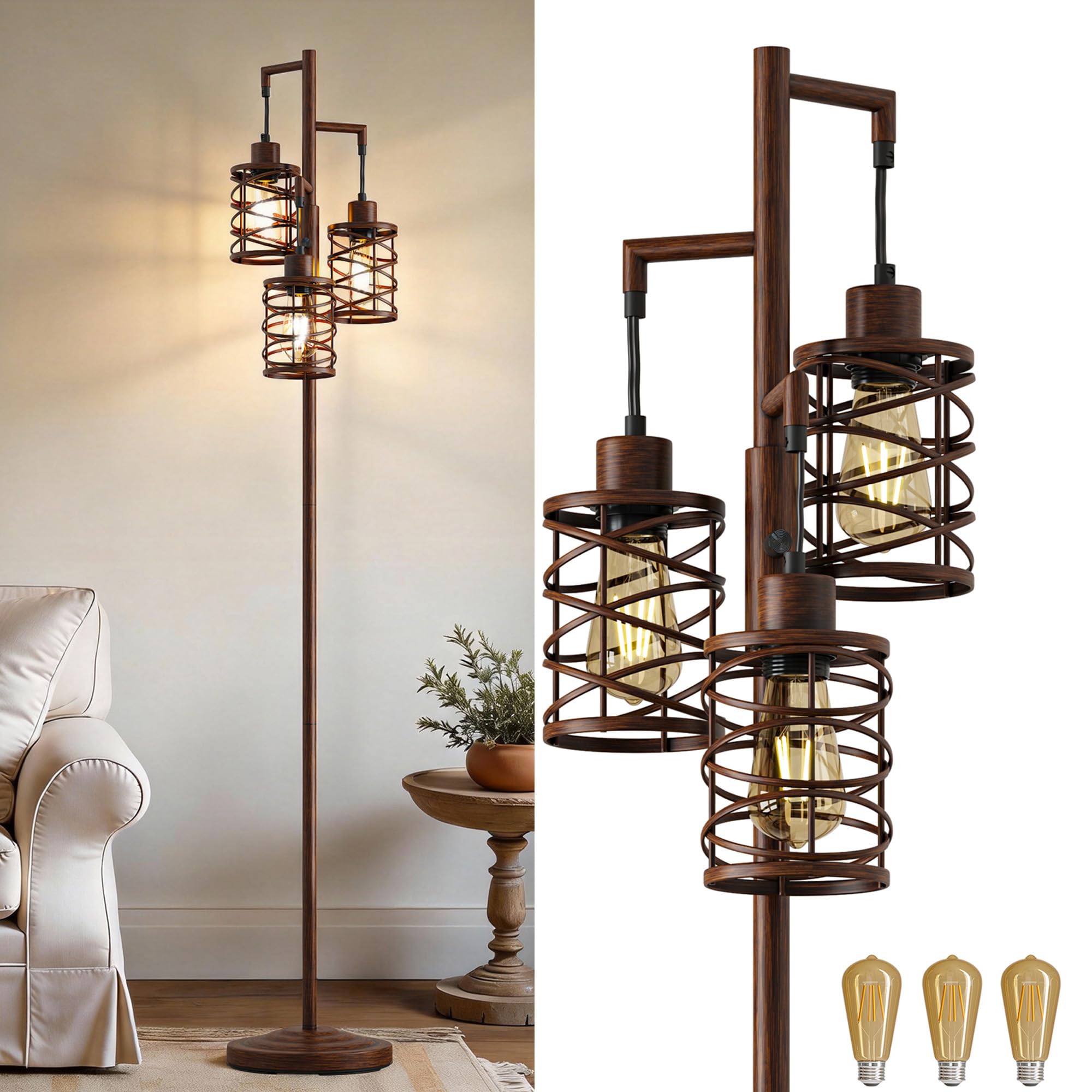 Oneach 70-inch lamp base showing sturdy metal construction for stable setup