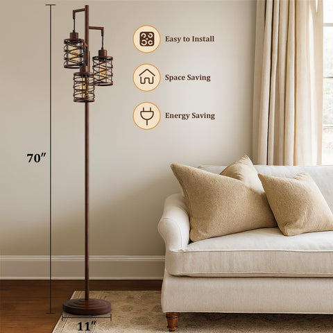 Oneach 70-inch lamp metal frame emphasizing durability and solid base