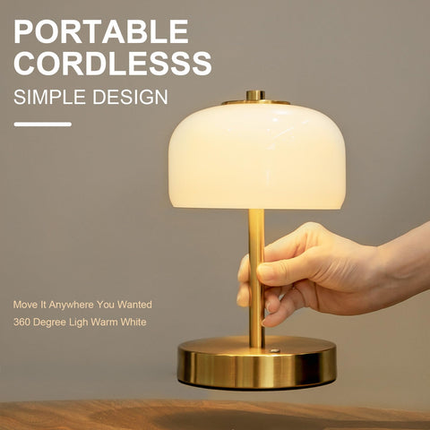 Oneach bedside lamp delivering a soft glow for nighttime reading