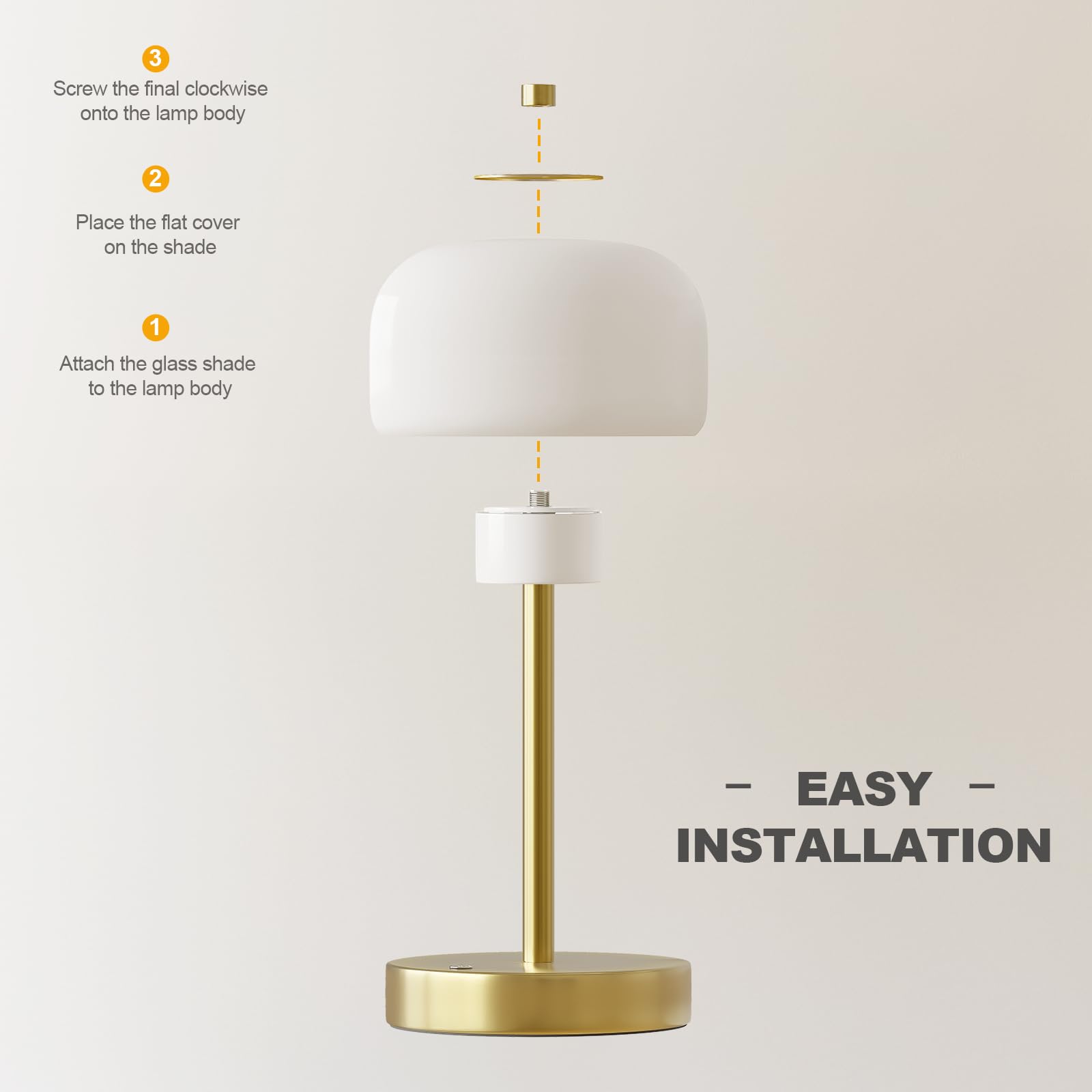 Oneach portable lamp that moves easily between rooms