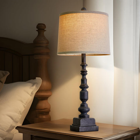 Oneach antique-black accent lamp adding rustic charm to decor