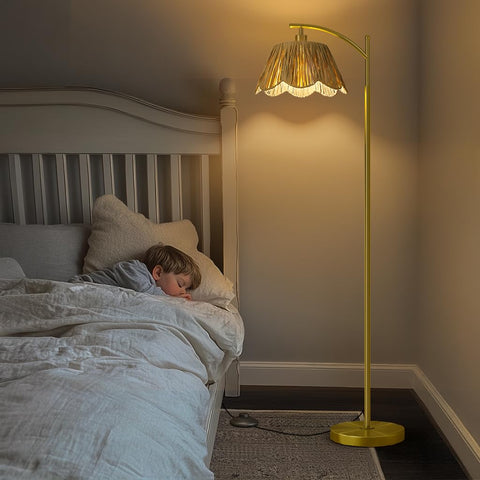 Oneach Arc floor lamp built with a heavy base for added safety.