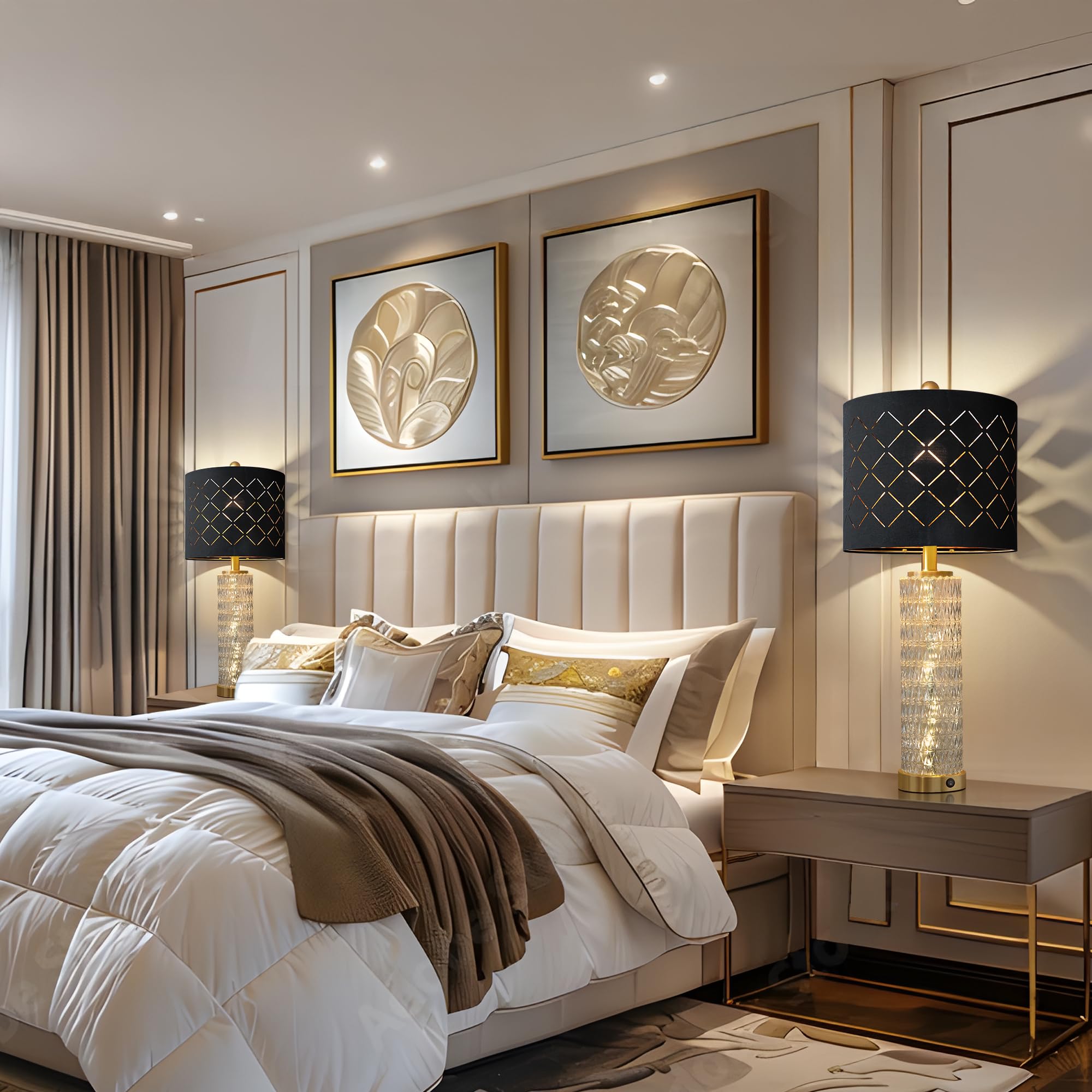 Oneach versatile lamps pair for bedroom or living room