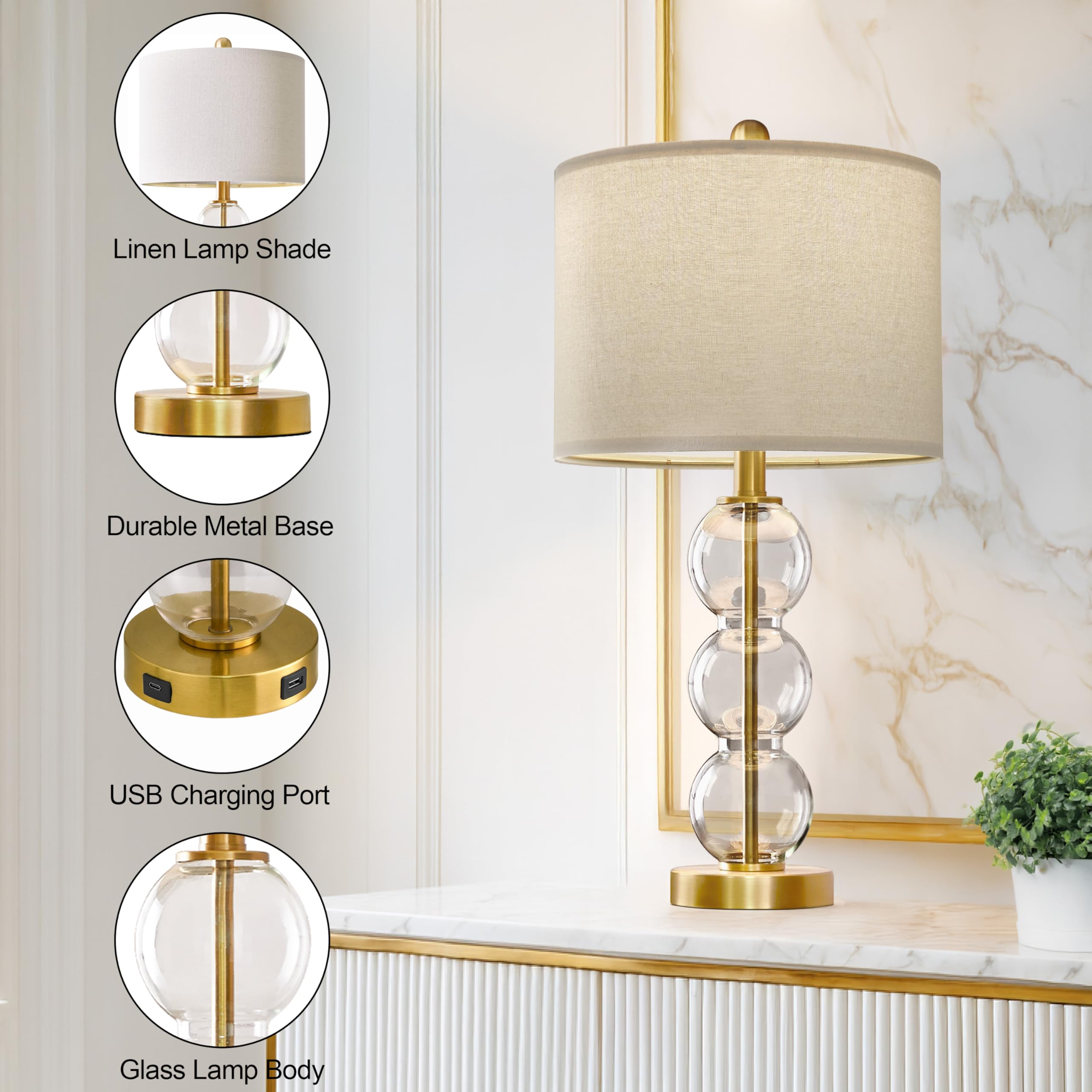 Oneach bedside lamp is quick to assemble.