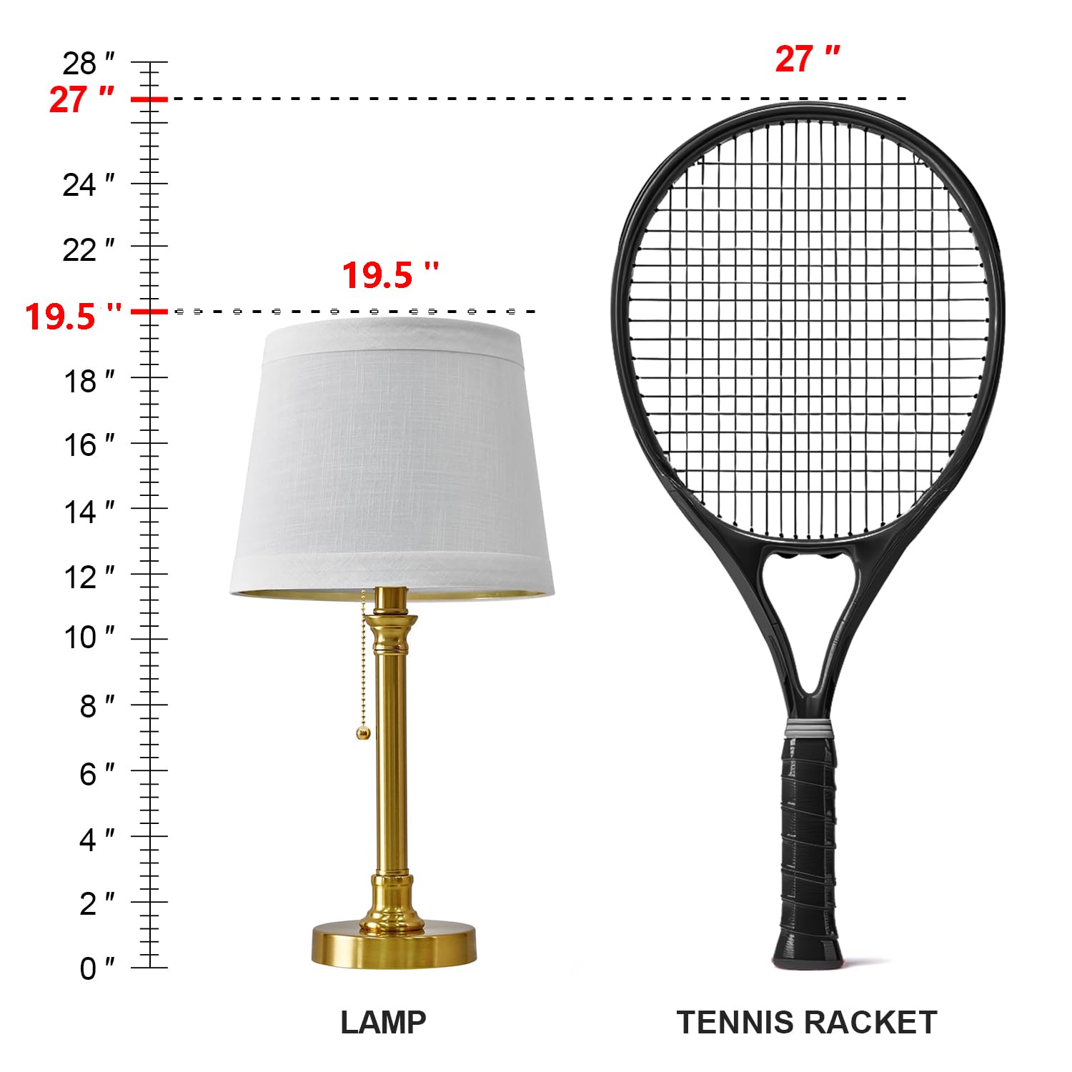 Oneach brass table lamp height 19-75 inches suitable for desks and tables.
