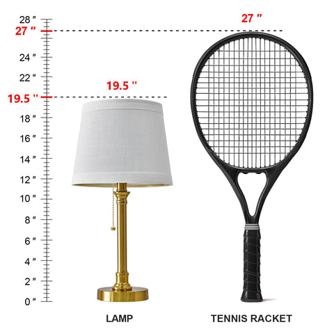 Oneach brass table lamp height 19-75 inches suitable for desks and tables.