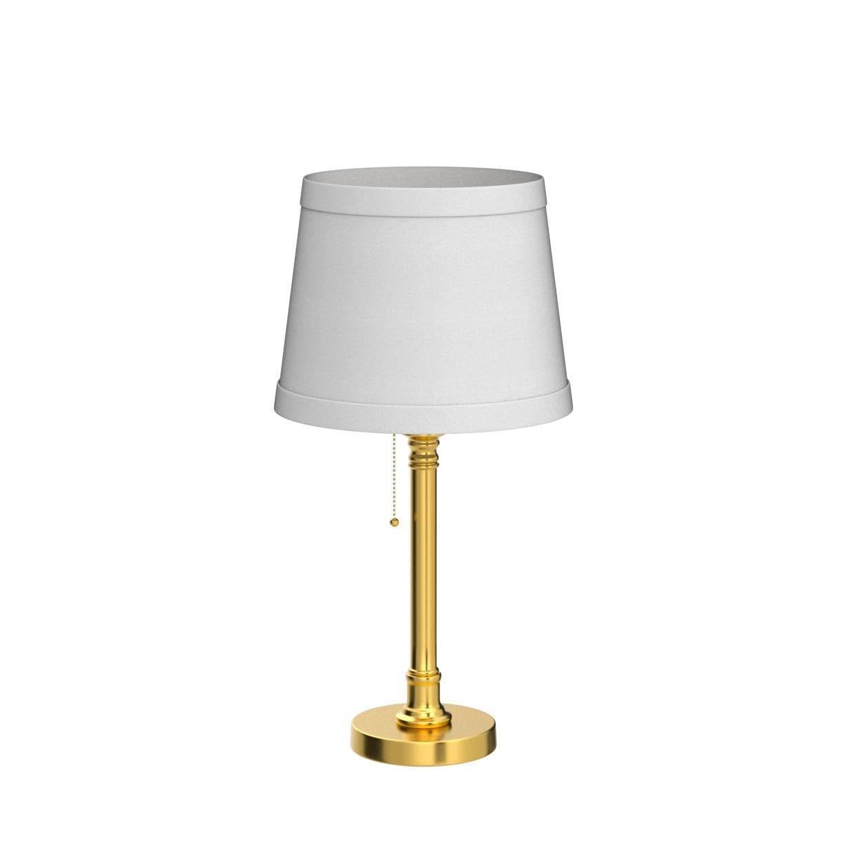 Oneach fabric white drum shade closeup showing diffused light quality.