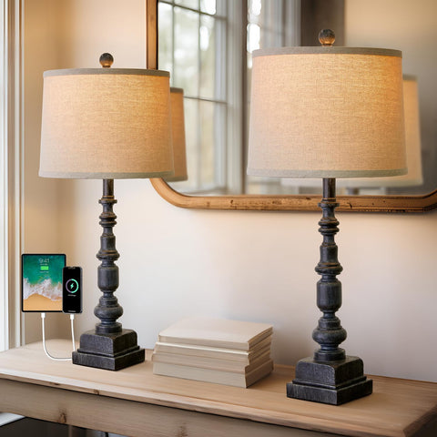 Oneach home-office rustic lamp pairing with desks for ambient lighting