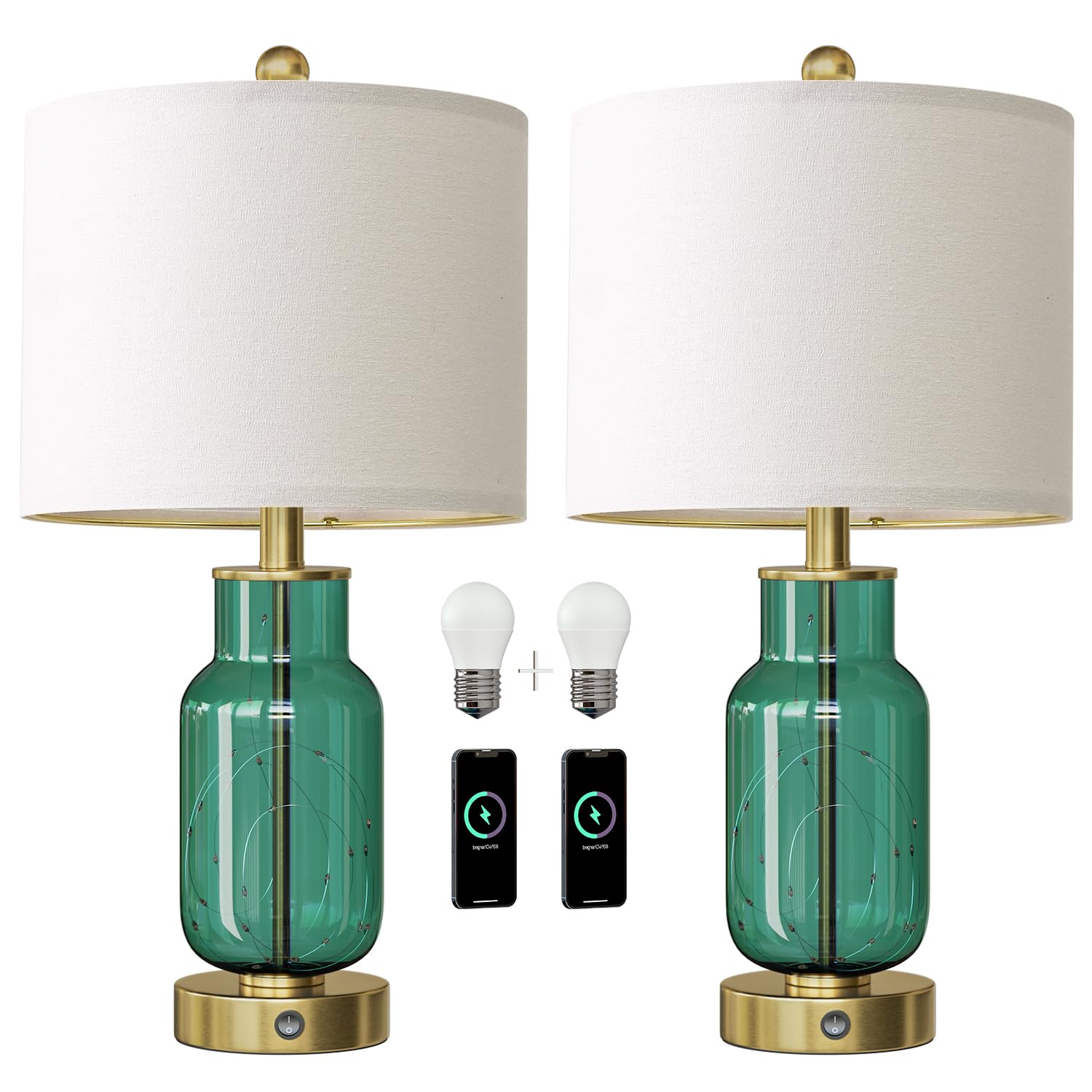 Oneach night-light glass lamp setup with ambient glow.