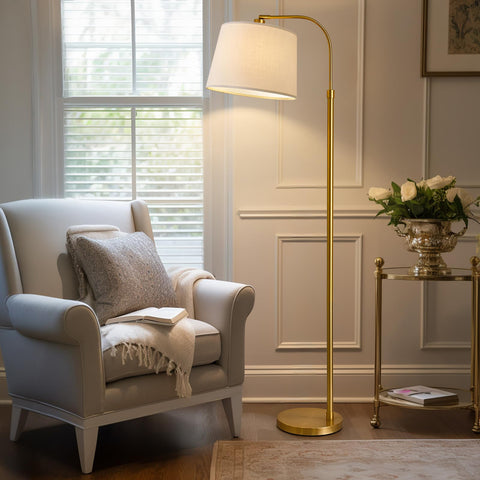 Oneach nursery-friendly gold floor lamp corner lighting for cozy nooks.