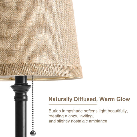 Oneach set of 2 lamps enhances bedrooms or living room symmetry.