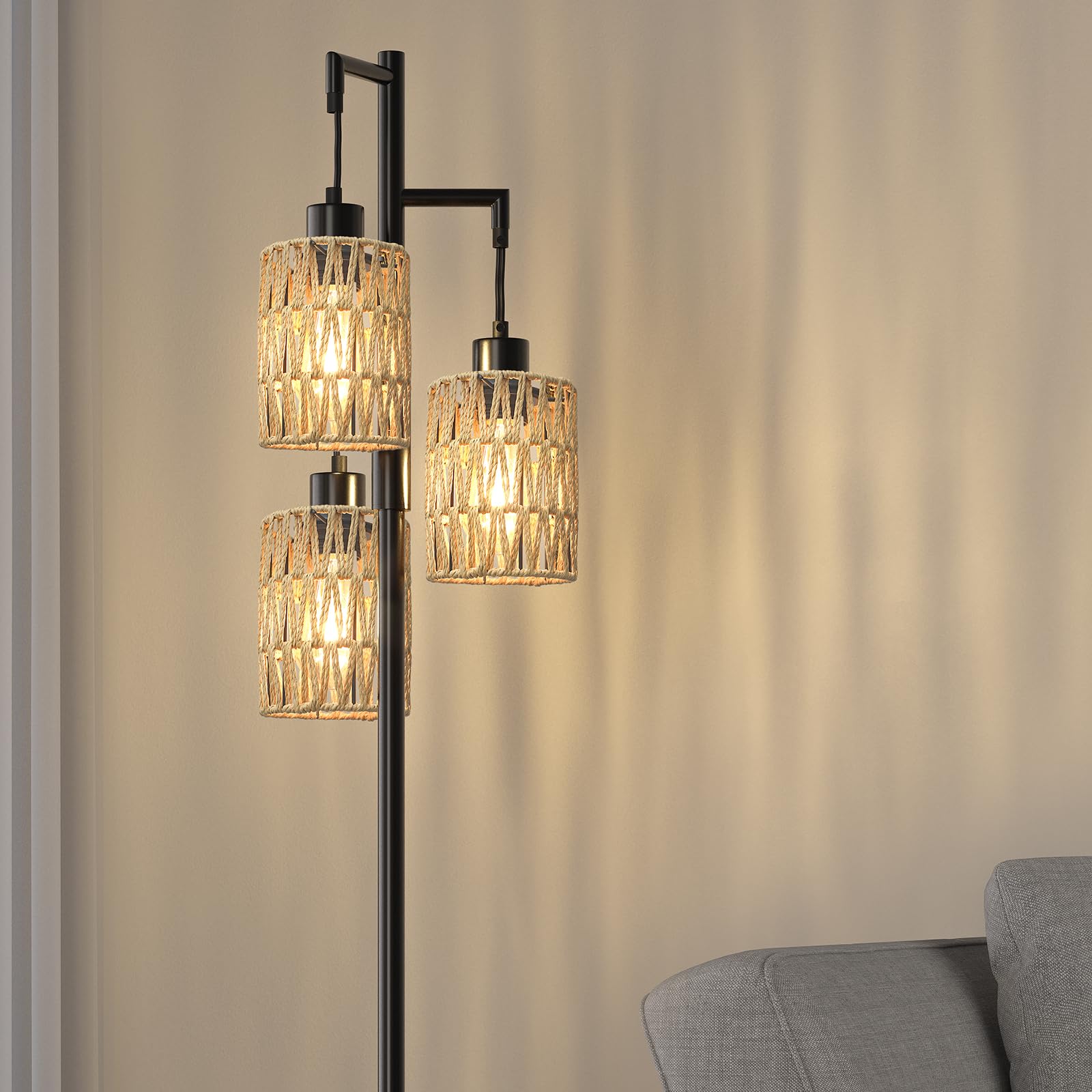 Sturdy metal base ensures stability in living rooms and offices