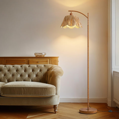 Oneach walnut base and pole detail showcasing sturdy modern design.