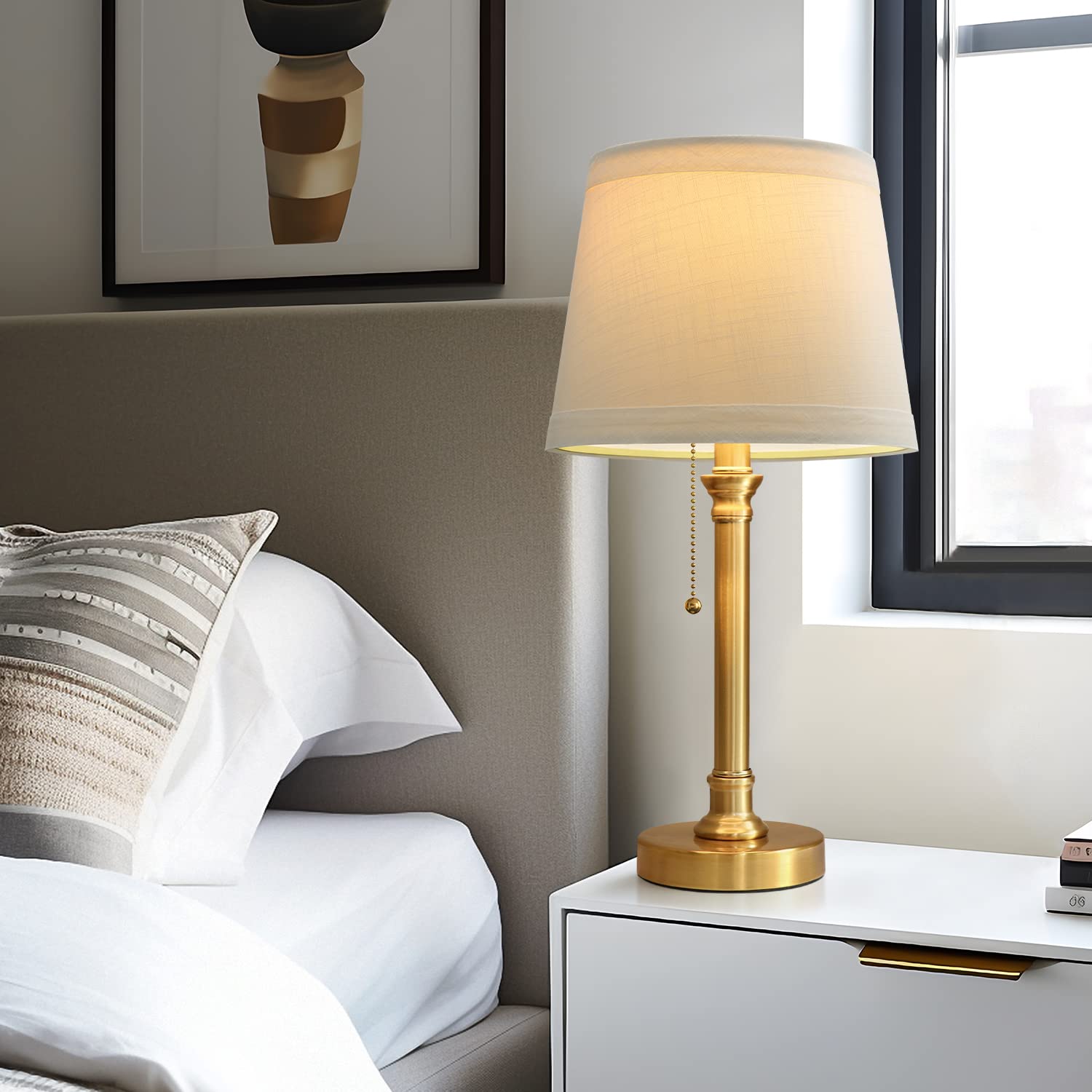 Oneach warm diffused light softens room ambiance for cozy evenings.