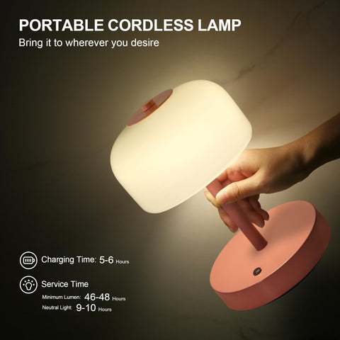 Oneach white opal shade lamp casts warm, glare-free glow