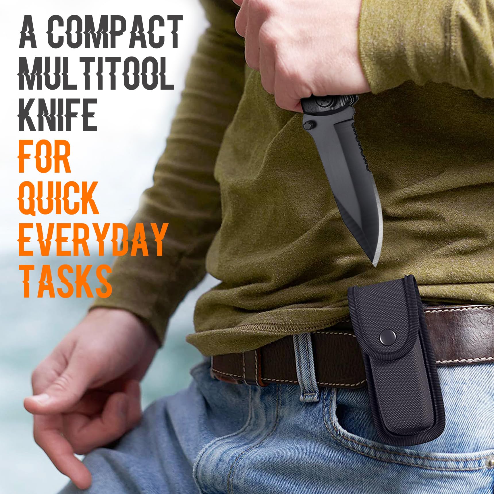 ONEAGE Best Uncle Ever multitool nylon belt pouch for secure carry