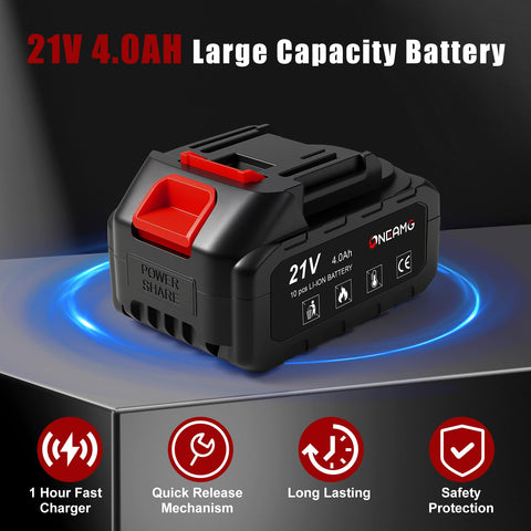 OneAmg fast charger delivering a full recharge in about one hour
