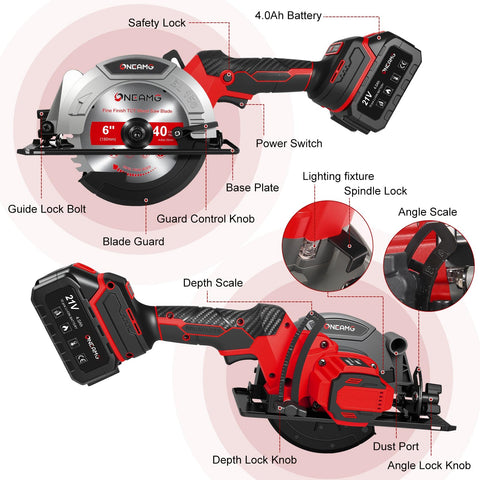 OneAmg 21V 4.0Ah battery powers fast, uninterrupted work