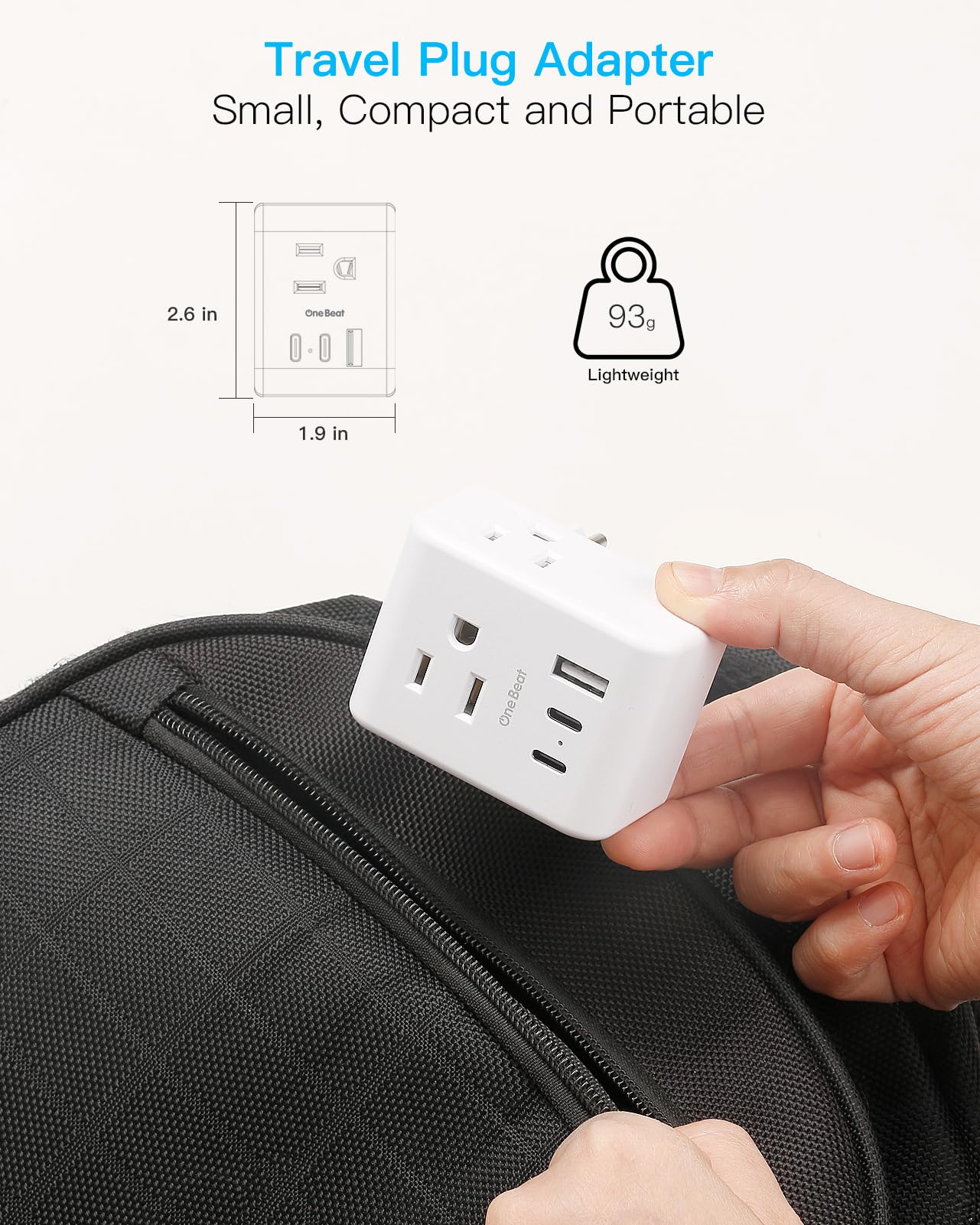 One Beat auto-detect charging optimizes speed for connected devices.