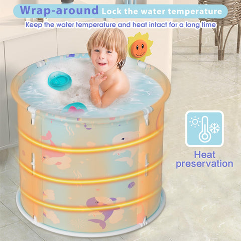 Onebook compact folded tub saves space after use.
