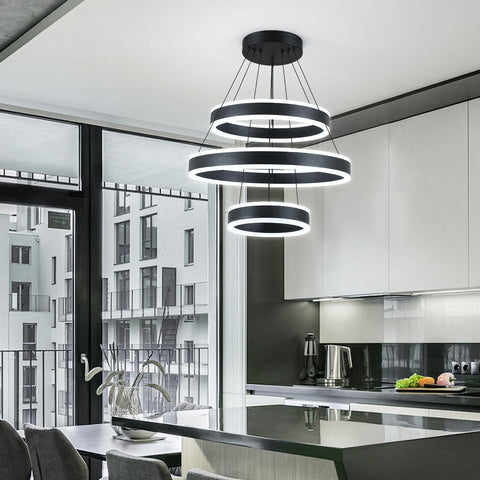 O'NEELDY adjustable height side view chandelier demonstrates versatile hanging options