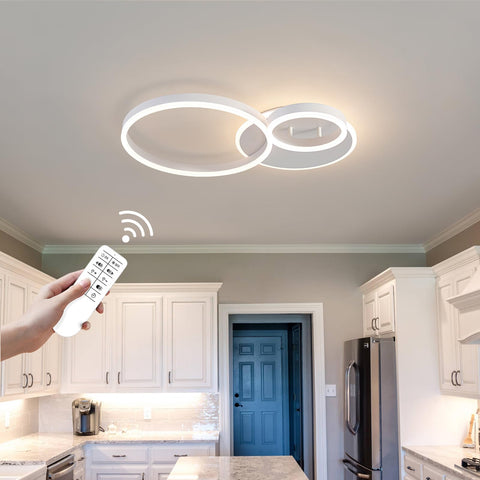 O'NEELDY dimmable LED chandelier provides 3000K–6000K color range for mood lighting.
