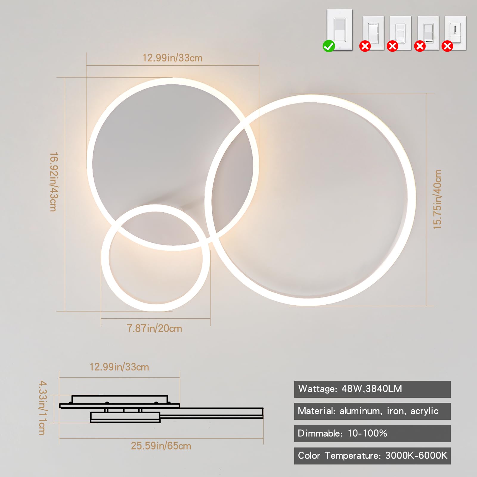 O'NEELDY long-lasting LED chips offer over 50,000 hours of reliable lighting.